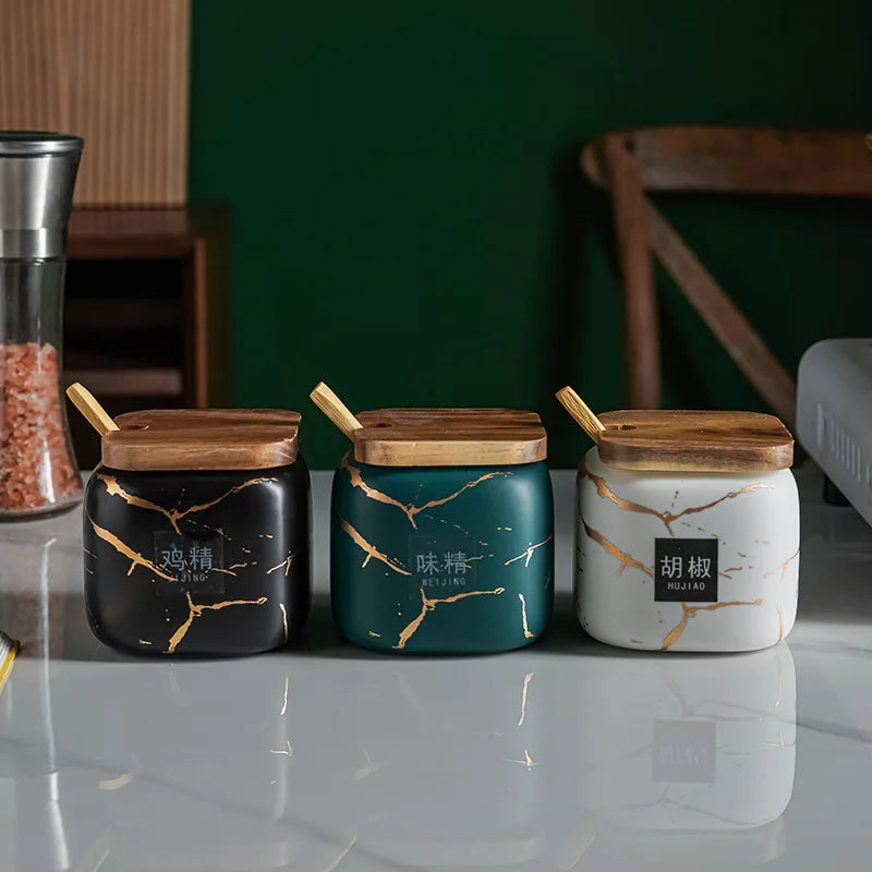 Porta Tempero Mármore Japonês