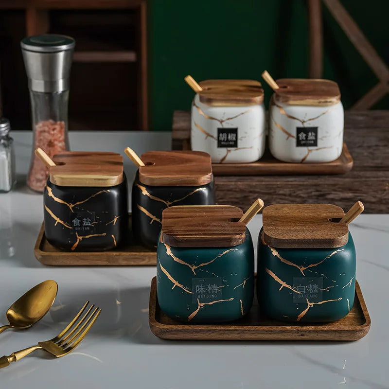 Porta Tempero Mármore Japonês