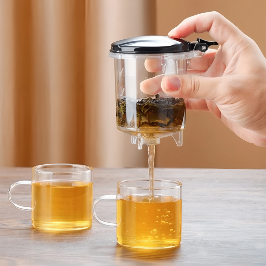TeaLux Glass™ – Chaleira de Vidro 900ML com Infusor Premium