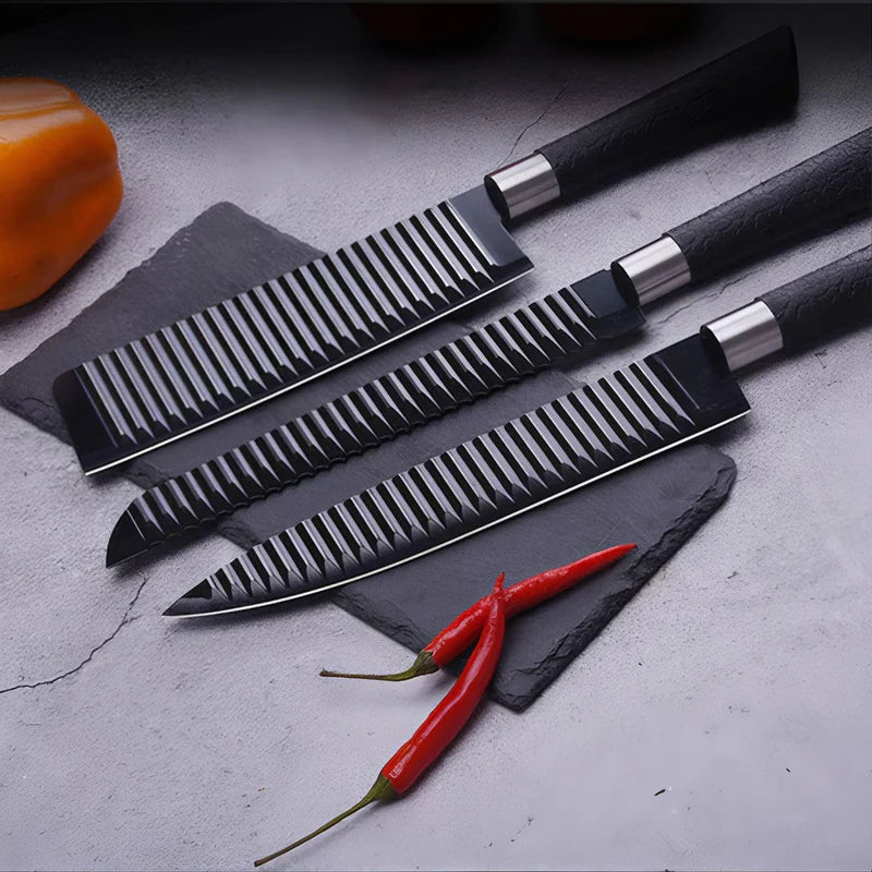 KIT 6 Peças para Churrasco Premium em Aço Inoxidável - Kuro Lâminas