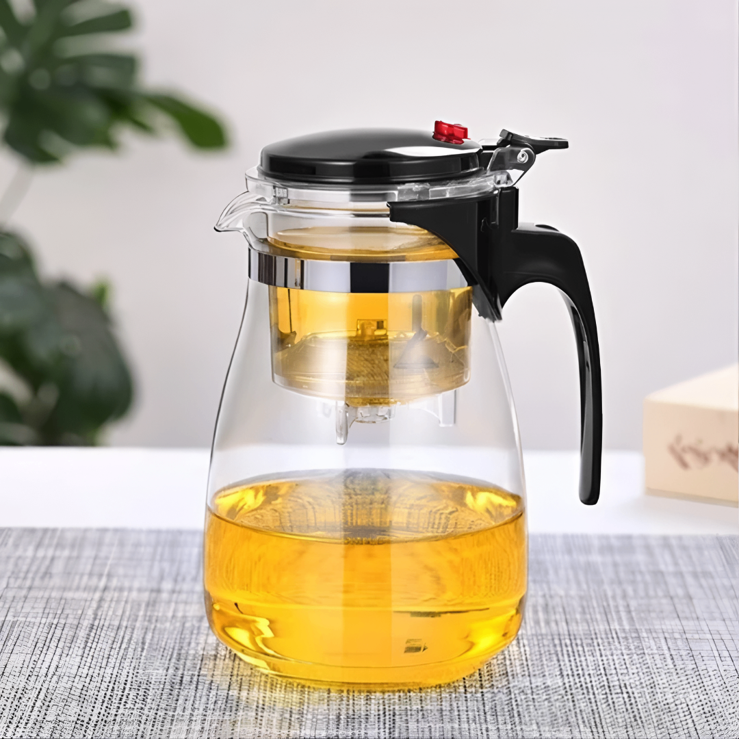 TeaLux Glass™ – Chaleira de Vidro 900ML com Infusor Premium
