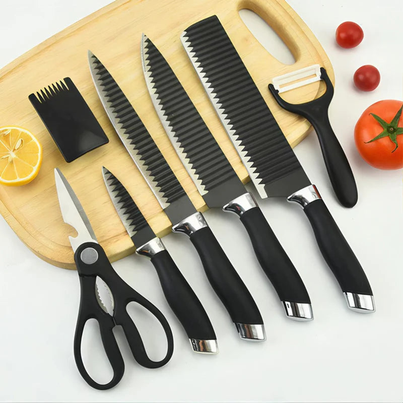 KIT 6 Peças para Churrasco Premium em Aço Inoxidável - Kuro Lâminas
