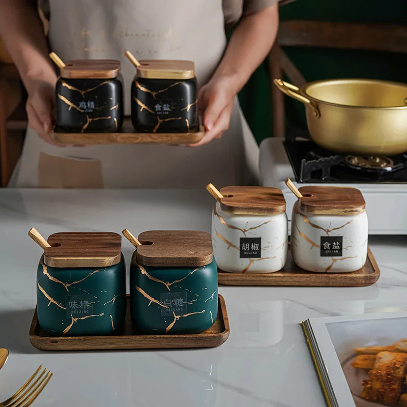 Porta Tempero Mármore Japonês