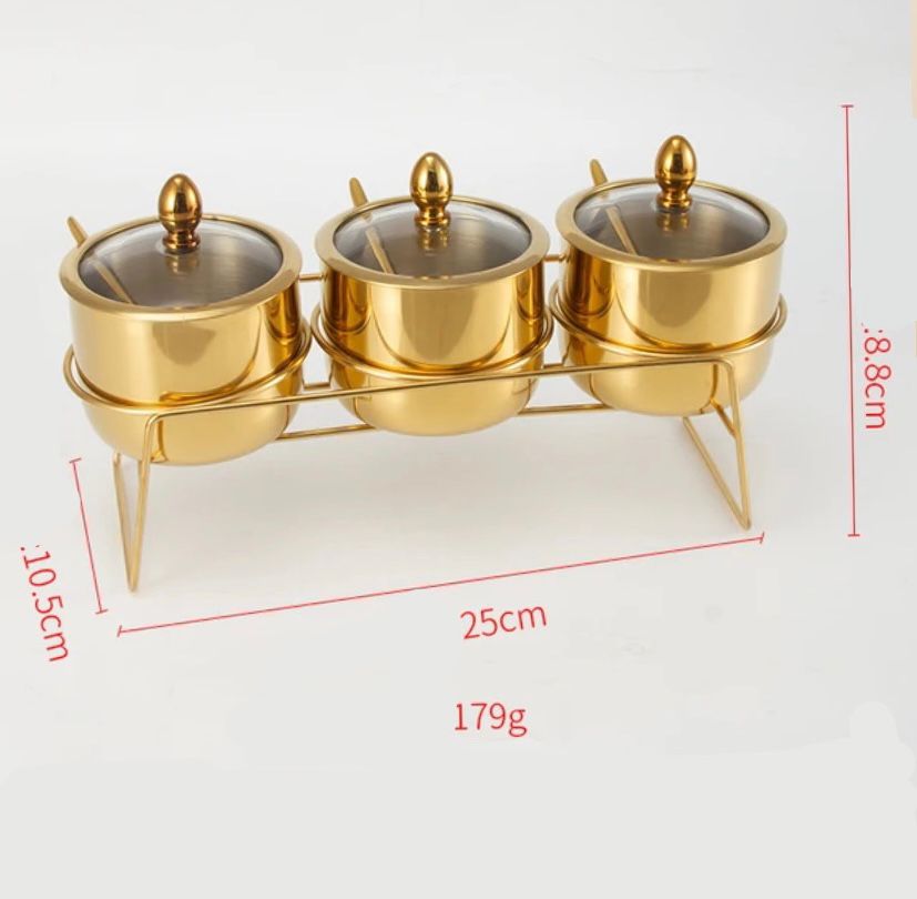 Porta Condimentos Gold