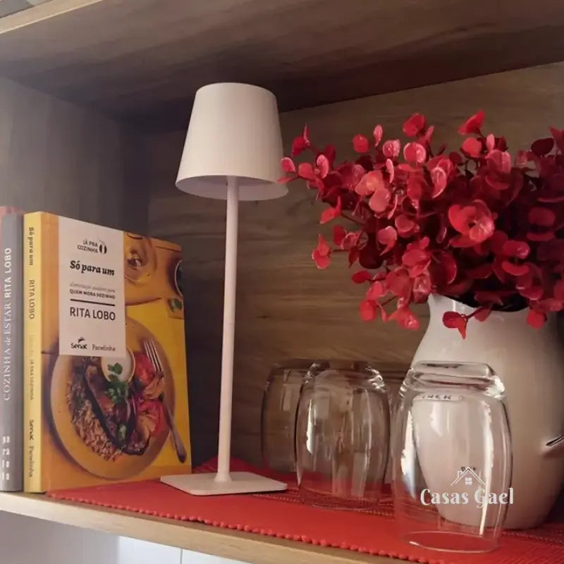 Luminária de Mesa Sem Fio Decorativa Dimerizável